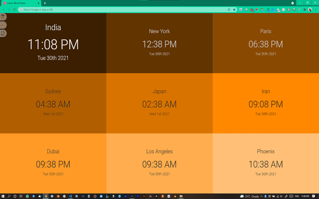 World Clocks Extension